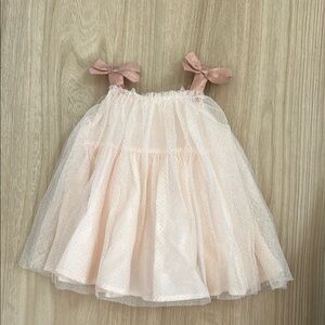 Pink Tulle Dress with Bows
